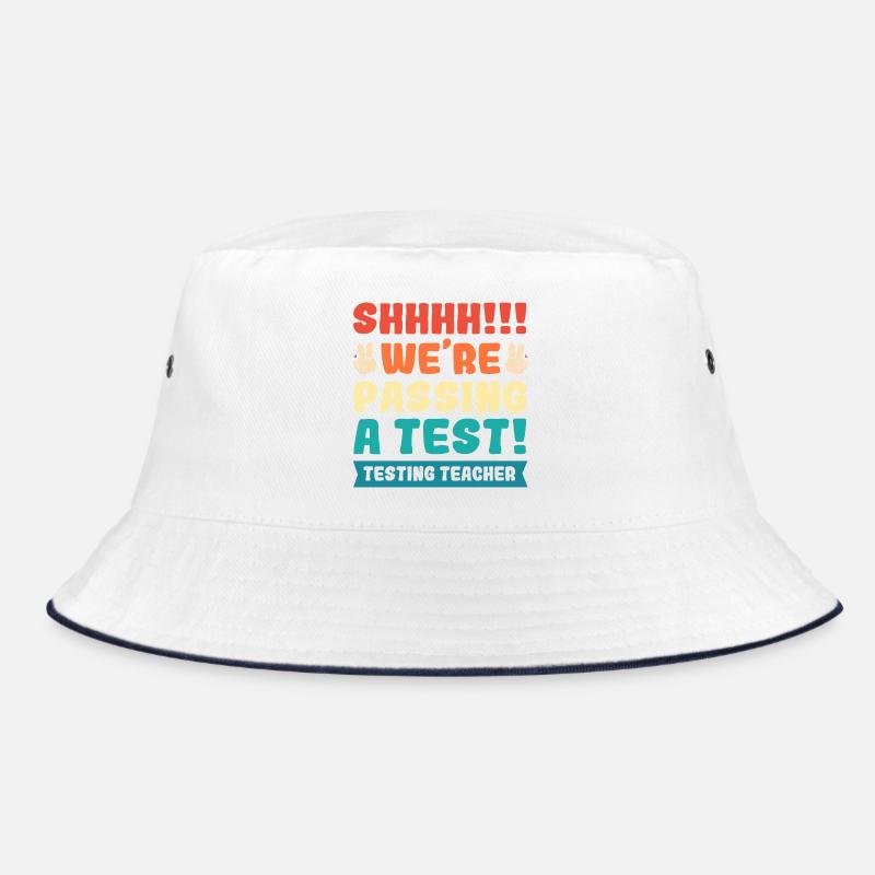 Lehrer Prüfung - Bucket Hat - Weiß/Navy