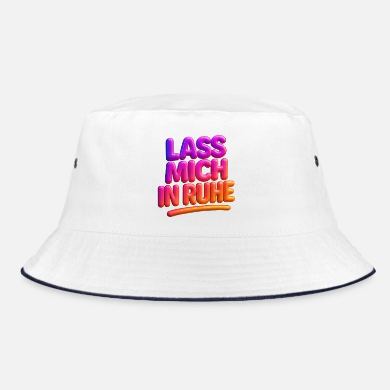 Lass Mich In Ruhe Neon 3D Typografie Bucket Hat