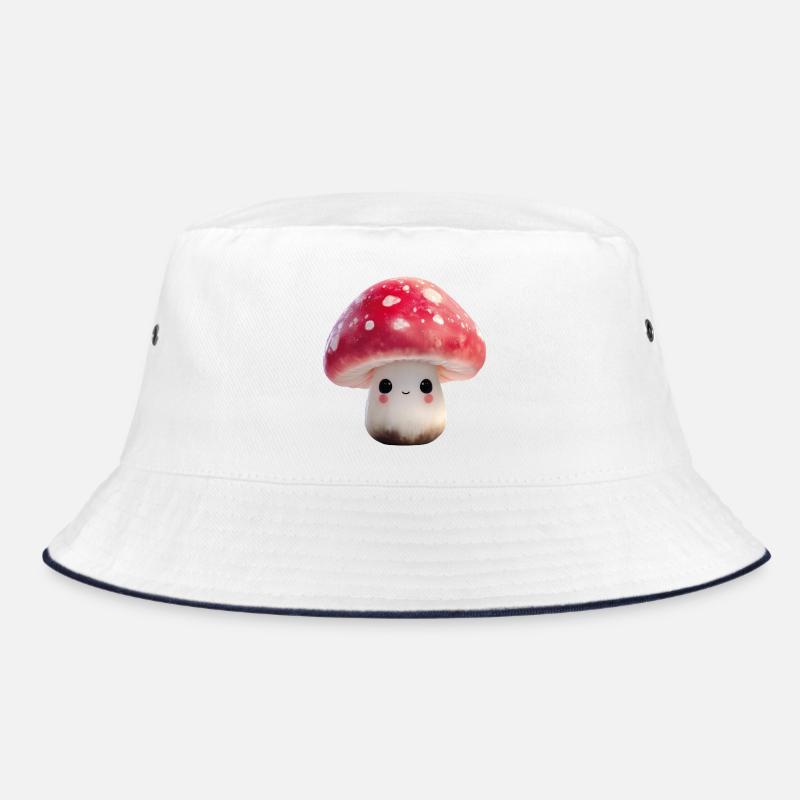Champignon Kawaii avec visage Bob