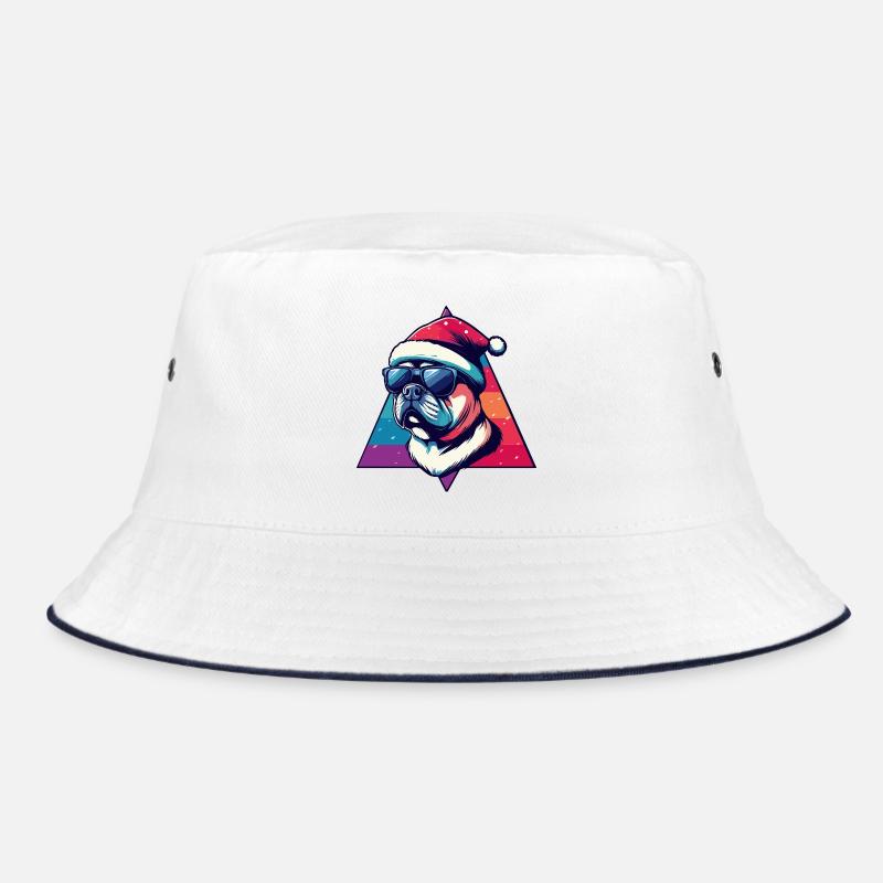 Style Père Noël néon bouledogue Bob