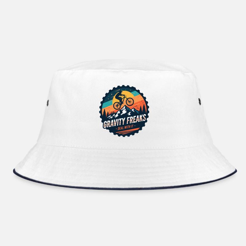 Gravity Freaks MTB Sunset Abzeichen Bucket Hat