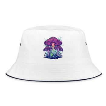 Champignons Psychedéliques Violet - Bob - blanc/marine - Devant