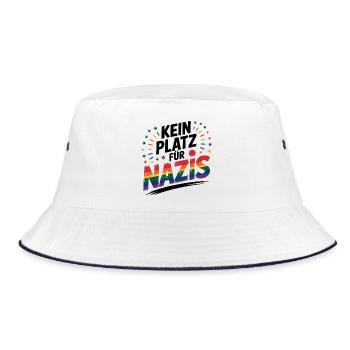 Pas de place pour les nazis - Logo de la fierté cool - Bob - blanc/marine - Devant