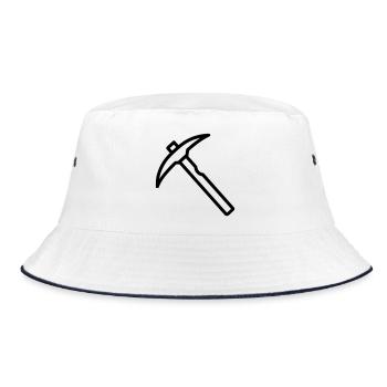 Eispickel - Bucket Hat - Weiß/Navy - Vorne