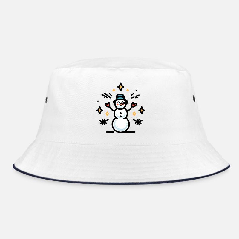 Schneemann mit Glitzerfunken Bucket Hat