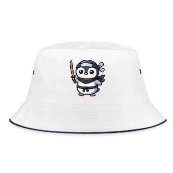 Pingouin Ninja avec Épée - Bob - blanc/marine - Devant
