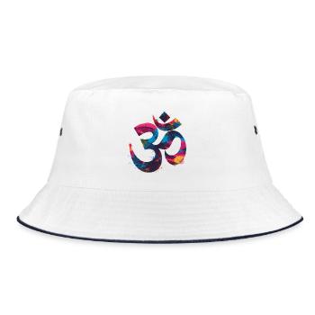 Colorful Om symbol in graffiti style - Bucket Hat - white/navy - Front