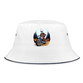 Motard squelette - Bob - blanc/marine - Devant