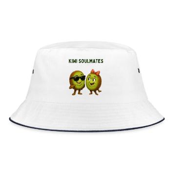Kiwi Soulmate Duo - Bucket Hat - white/navy - Front