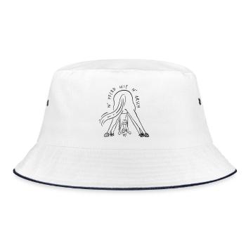 N' Pferd wie n' Arsch - Bucket Hat - Weiß/Navy - Vorne