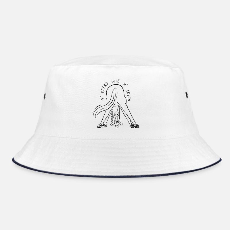 Horse like ass - Bucket Hat - white/navy