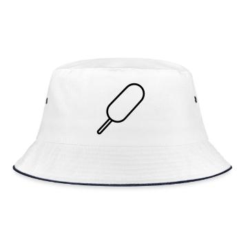 corn dog - Bucket Hat - white/navy - Front
