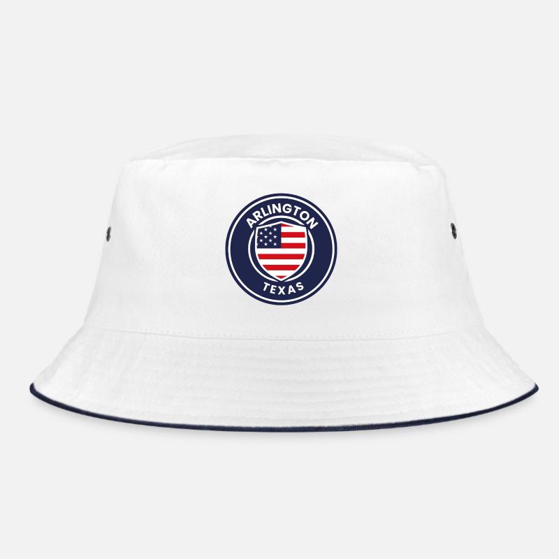 Arlington Texas Emblem with Flag Bucket Hat