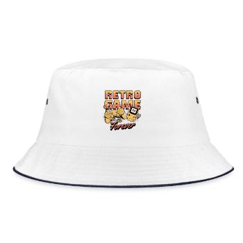 Jeu rétro pour toujours | Vêtements de jeu vintage - Bob - blanc/marine - Devant