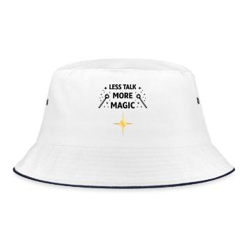 Less Talk More Magic – Spell Spell Shirt - Bucket Hat - white/navy - Front