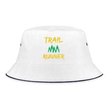Trail Runner - Bucket Hat - white/navy - Front