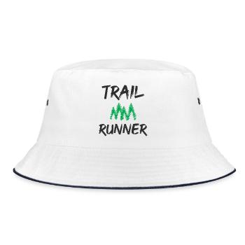 Trail Runner - Bucket Hat - white/navy - Front