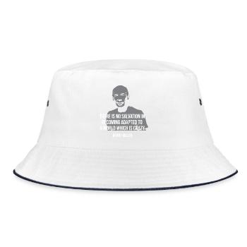 Henry Miller Quote Tee - Bucket Hat - white/navy - Front