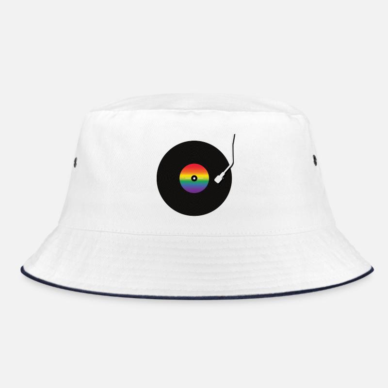 Rainbow Vinyl Record Bucket Hat