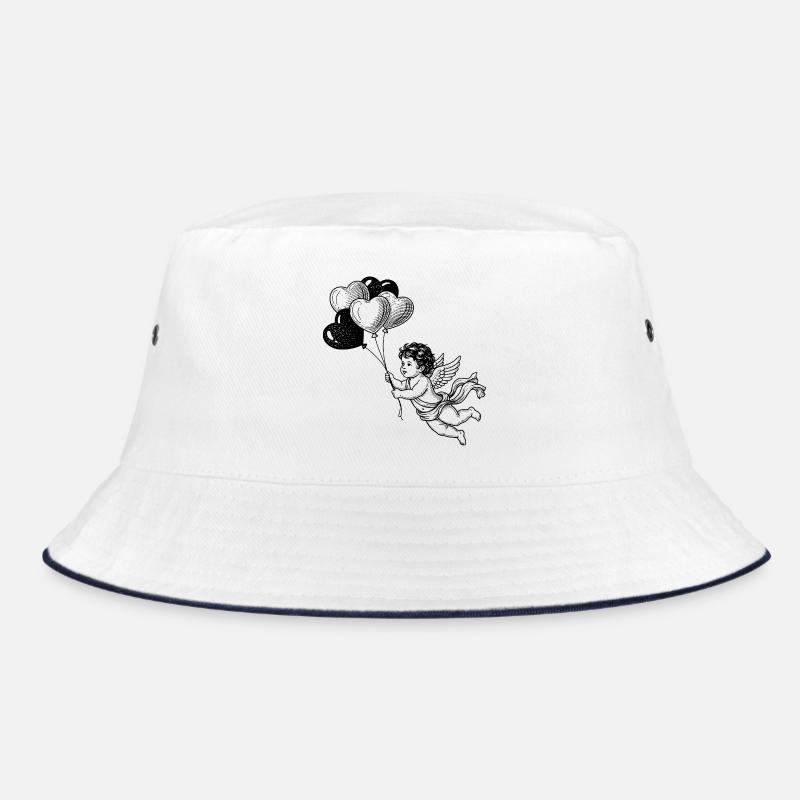 Süßer kleiner Engel mit Herz-Ballons Bucket Hat