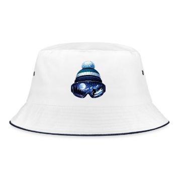 Skieur Après Ski Hat Ski Goggles Sports d’hiver - Bob - blanc/marine - Devant