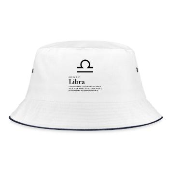 Libra - Zodiac sign - Bucket Hat - Weiß/Navy - Vorne