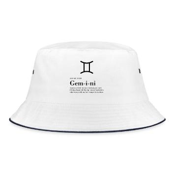 Gemini - Zodiac sign - Bucket Hat - white/navy - Front