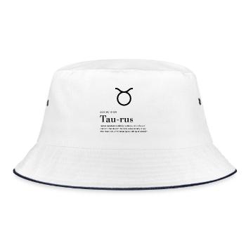 Taurus - Zodiac sign - Bucket Hat - Weiß/Navy - Vorne