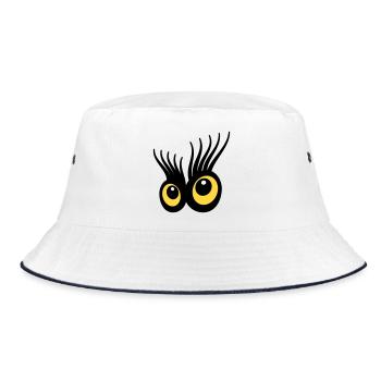 Eyes - Bucket Hat - white/navy - Front