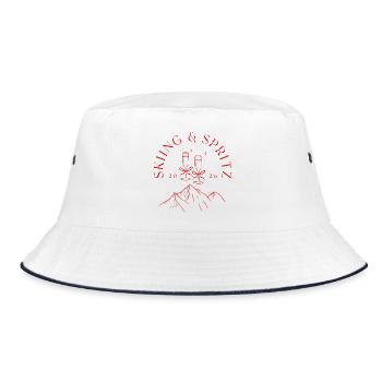 Après Ski Holiday Girlstrip Skiing Gift - Bucket Hat - white/navy - Front