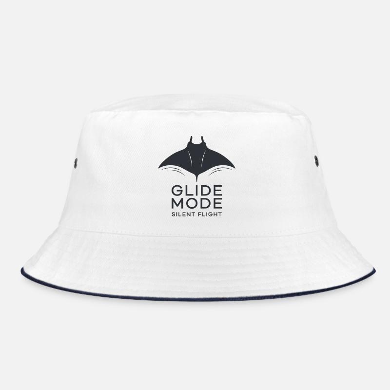 GLIDE MODE – silhouette minimaliste de raie manta - Bob - blanc/marine