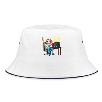 Gaming Sieg! - Bucket Hat - Weiß/Navy - Vorne