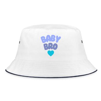 Baby Bro Love - Bucket Hat - Weiß/Navy - Vorne