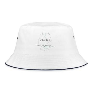 Grünes Band - Gruen ist heute - Bucket Hat - Weiß/Navy - Vorne
