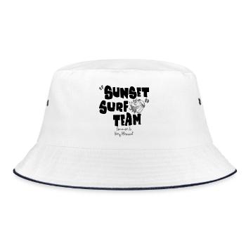 Der Sommer ist sehr angenehm - Bucket Hat - Weiß/Navy - Vorne