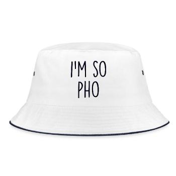 Pho Soup - Bucket Hat - white/navy - Front
