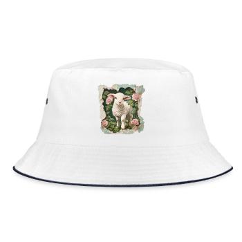 Lamb Vintage - Bucket Hat - white/navy - Front