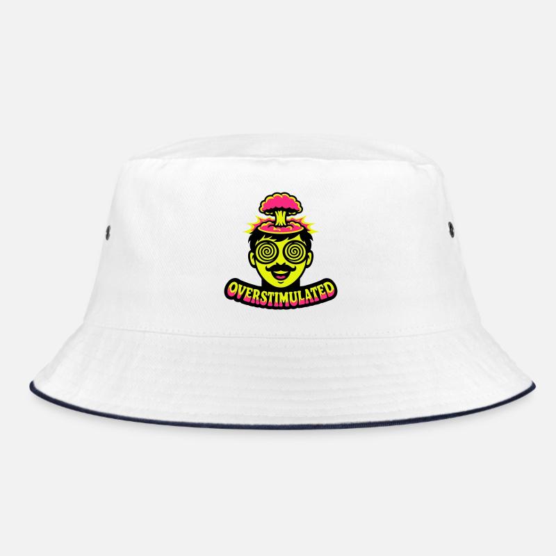 Overstimulated Neon Head Bucket Hat