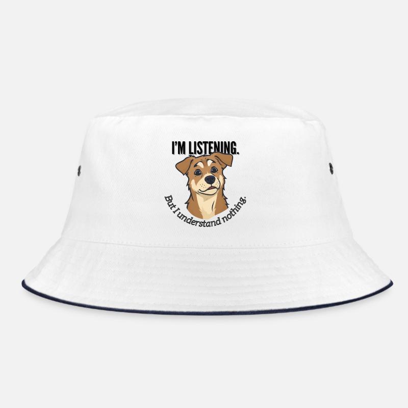 Ich höre das Hunde-Meme Bucket Hat