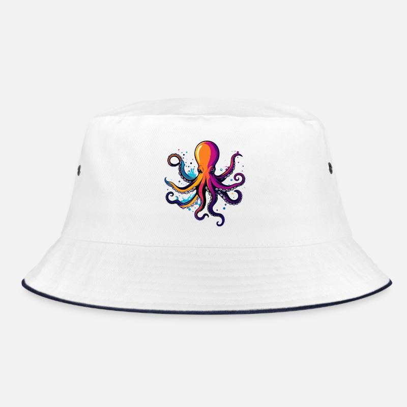 Colorful Octopus Neon Ink Dream Bucket Hat
