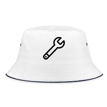 DIY Key - Bucket Hat - white/navy - Front