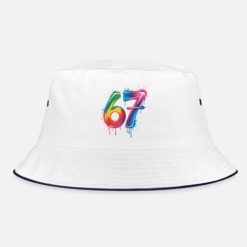 Sechs-Sieben-Farb-Spritzer Bucket Hat
