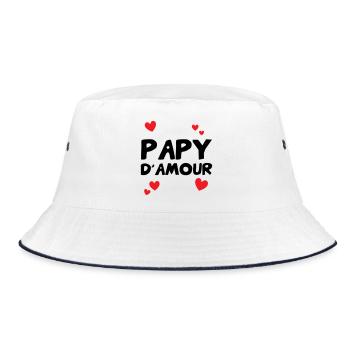 Papy d’amour – famille tendresse humour cadeau  - Bob - blanc/marine - Devant