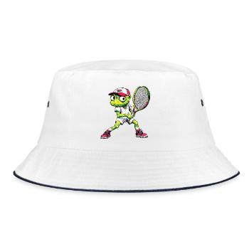 Tennis Chameleon - Bucket Hat - white/navy - Front