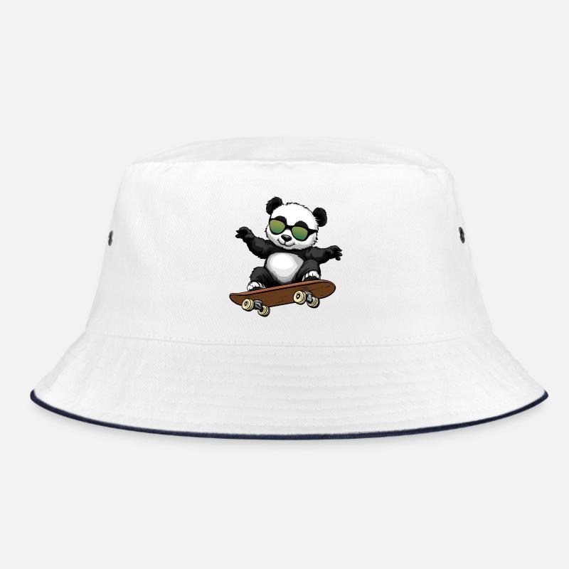 Panda Skateboarder Bear Bucket Hat