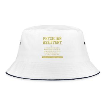 MFA PA Arzthelferin Pflege Physician Assistant - Bucket Hat - Weiß/Navy - Vorne