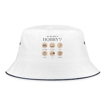 Hobby Mode On - Bucket Hat - white/navy - Front