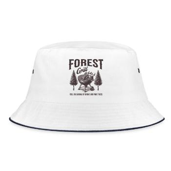 Forest Grill Wood Flavours - Bucket Hat - white/navy - Front