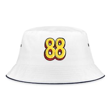 88 Number Colorful - Bucket Hat - white/navy - Front