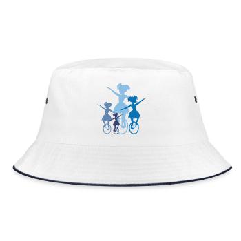 Unicycle | Unicycling Freestyle - Bucket Hat - white/navy - Front